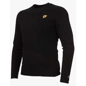SHIELD SERIES Mens‎ Fleece Long Sleeve Crewneck Sweatshirt Black Size L S3 Logo
